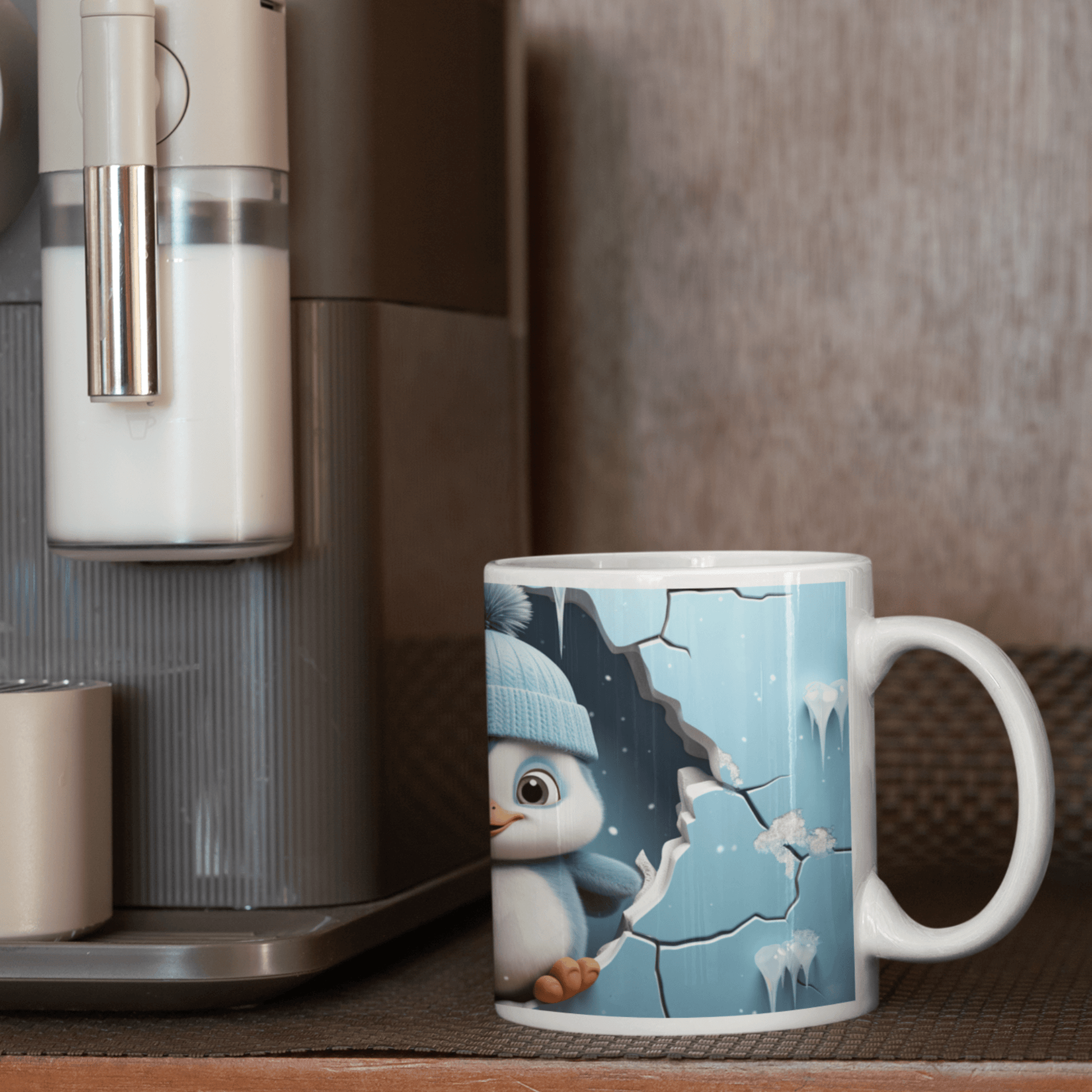 Pinguin Tasse – Winter & Weihnachtsmotiv | 300 ml Premium-Keramik KrzR DruckZone