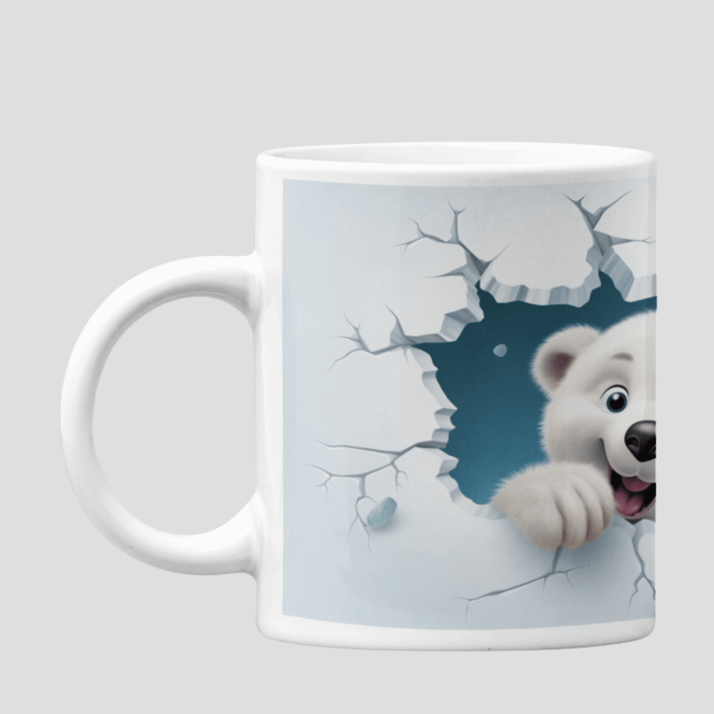 Eisbär Tasse – Winter & Weihnachtsmotiv | 300 ml Premium-Keramik KrzR DruckZone