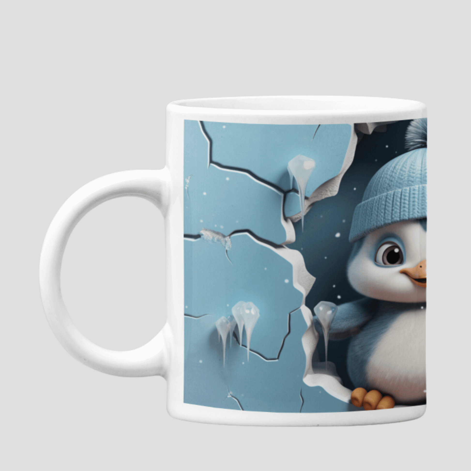 Pinguin Tasse – Winter & Weihnachtsmotiv | 300 ml Premium-Keramik KrzR DruckZone