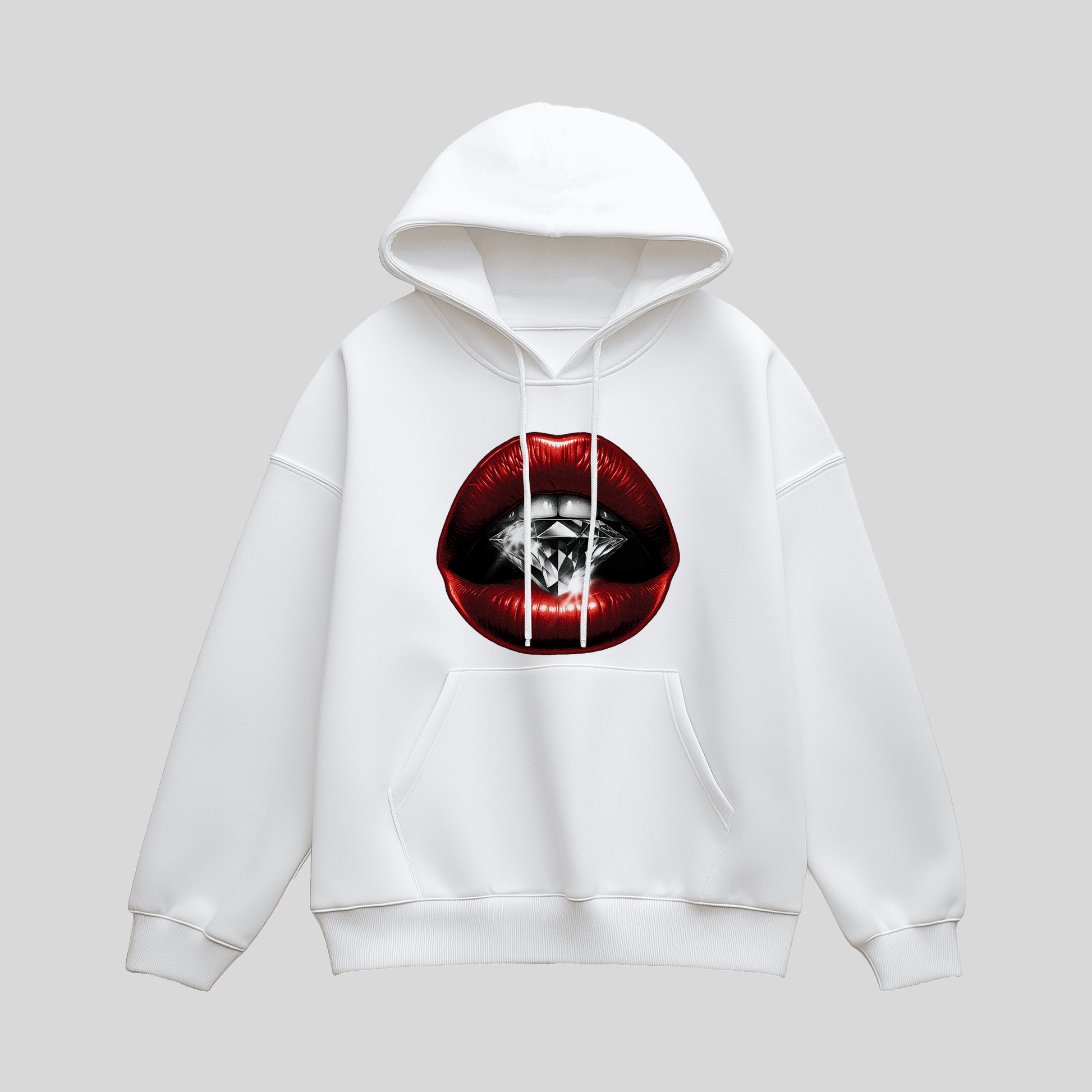 Premium Hoodie Diamant Lippen KrzR DruckZone