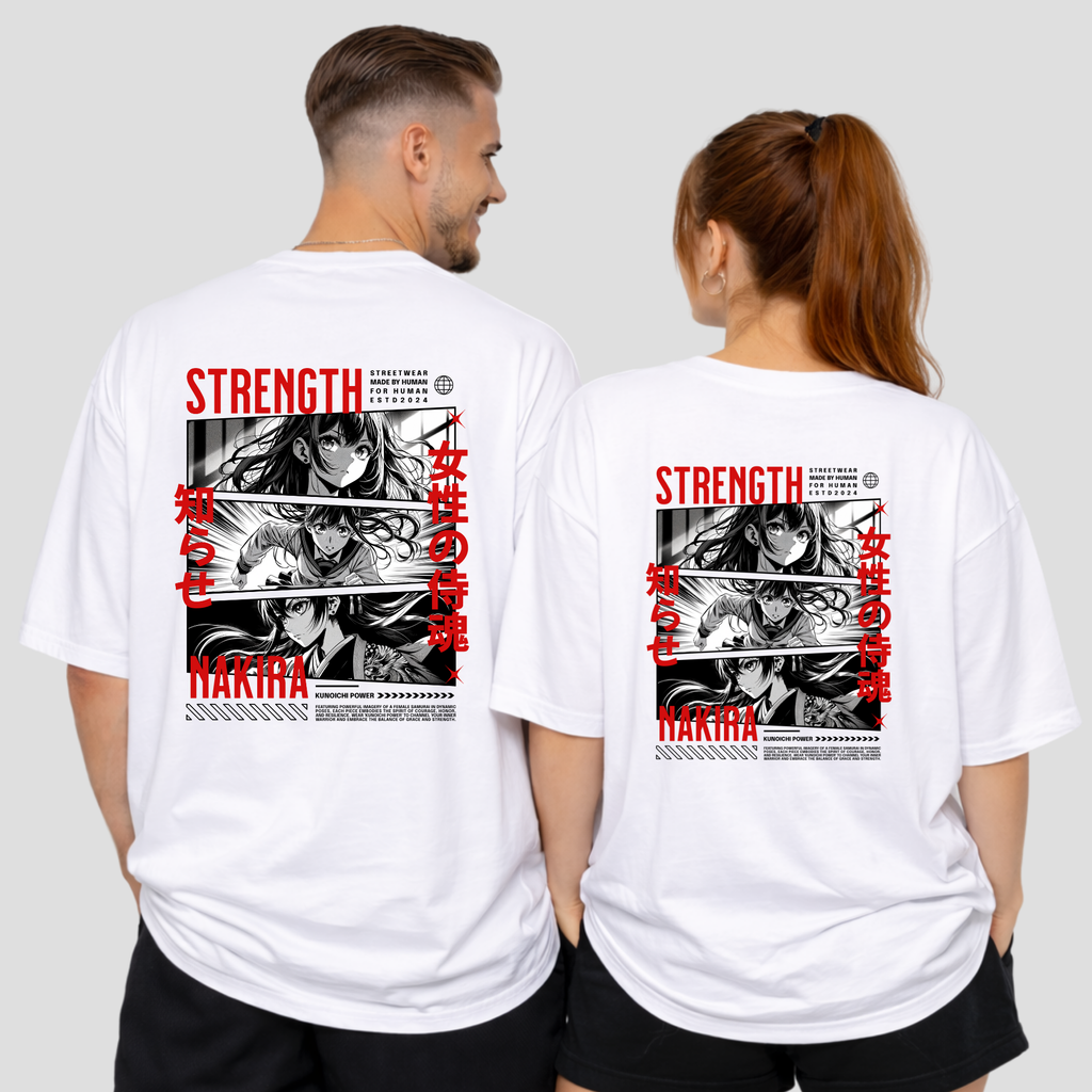 Oversize Premium Anime T-Shirt Nakira – Samurai Girl KrzR DruckZone