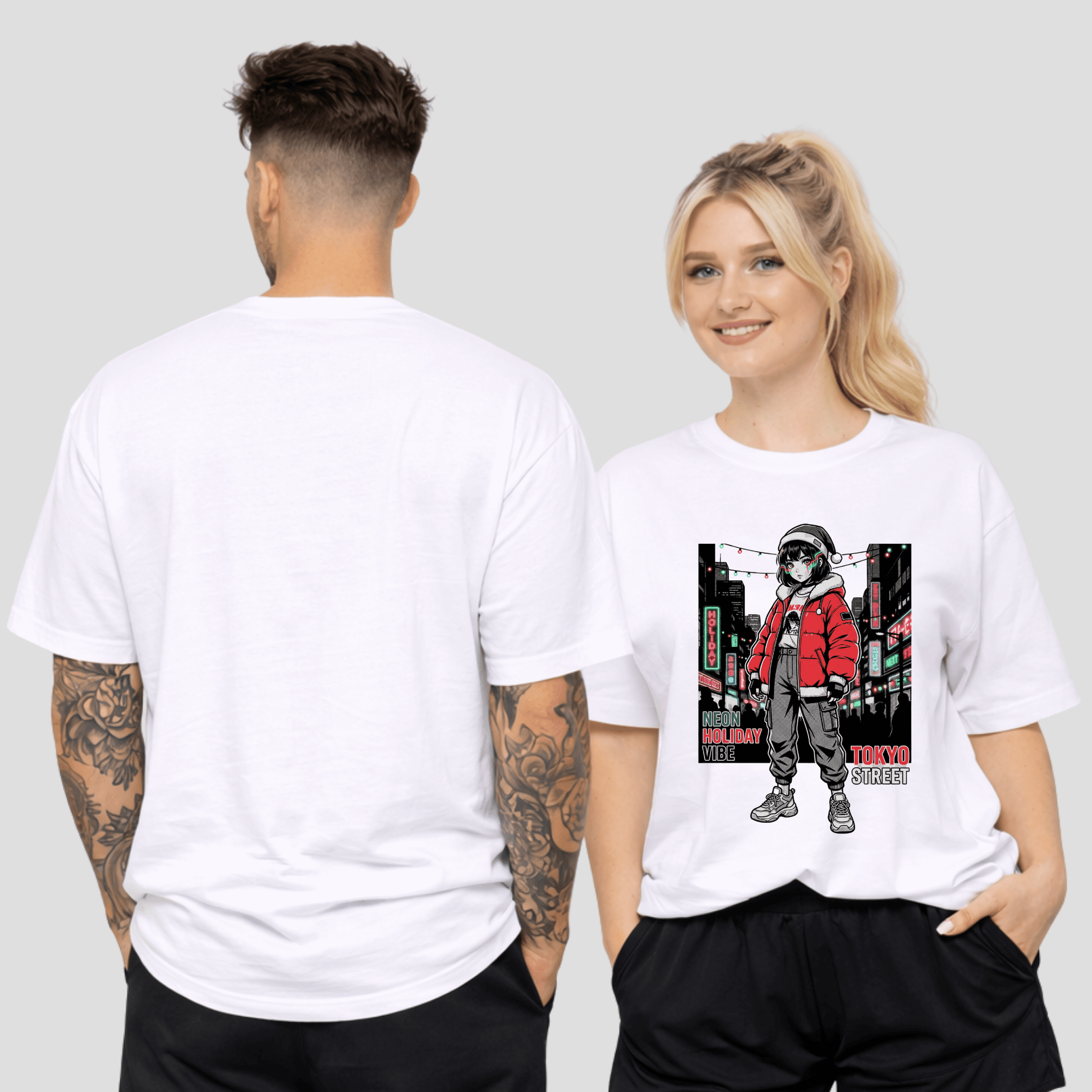 Oversize Premium T-Shirt - Tokyo Street Anime KrzR DruckZone