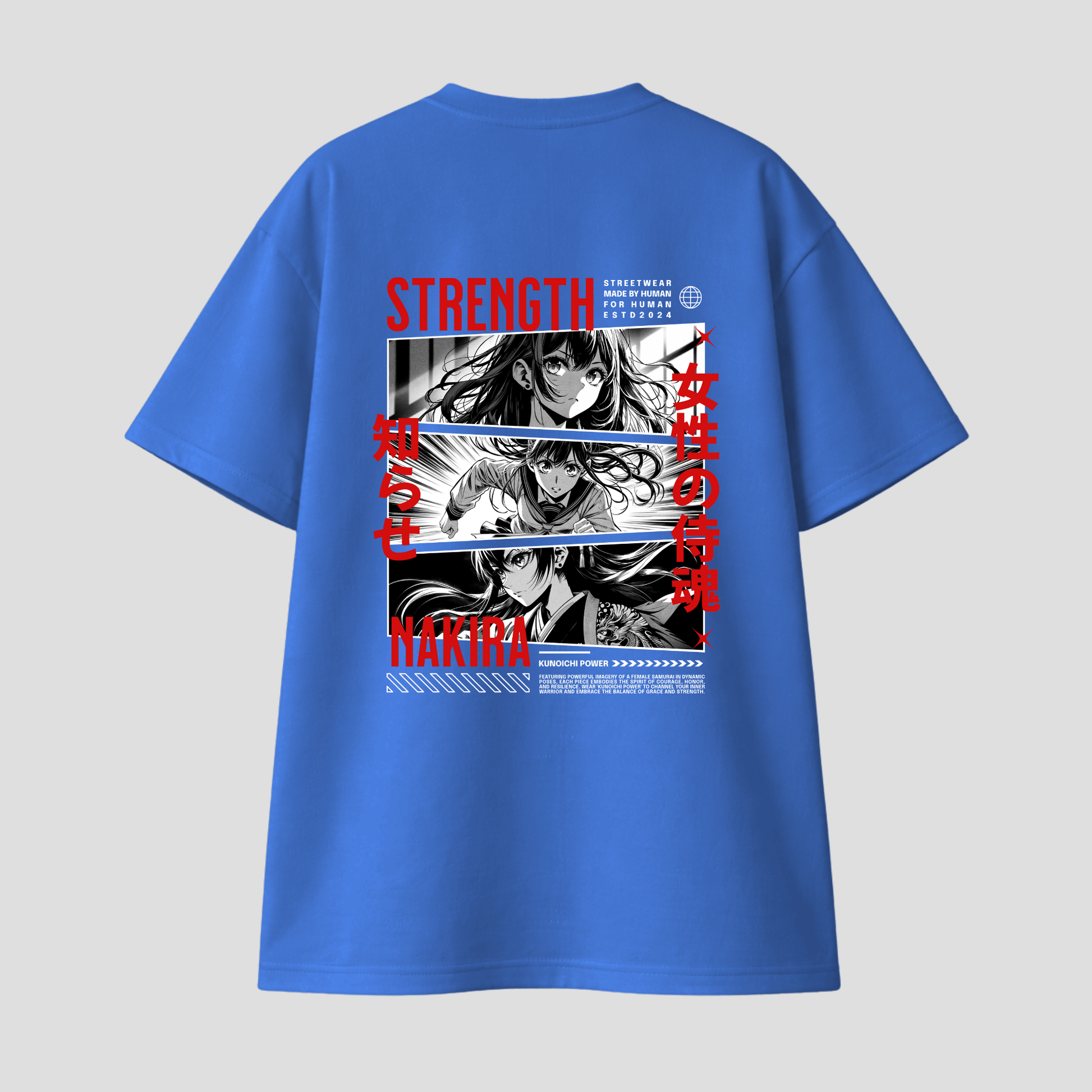 Oversize Premium Anime T-Shirt Nakira – Samurai Girl KrzR DruckZone