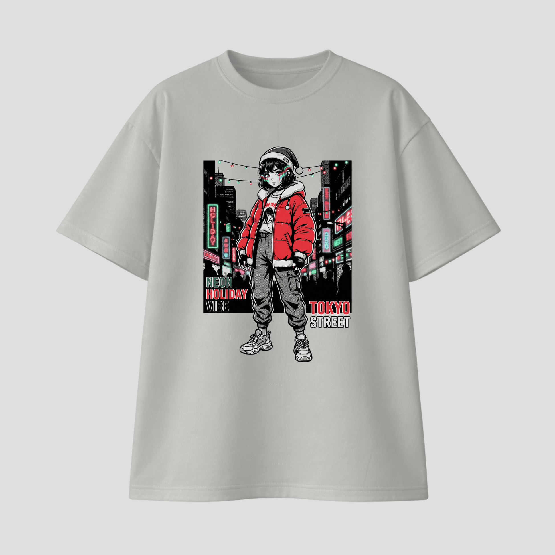 Oversize Premium T-Shirt - Tokyo Street Anime KrzR DruckZone