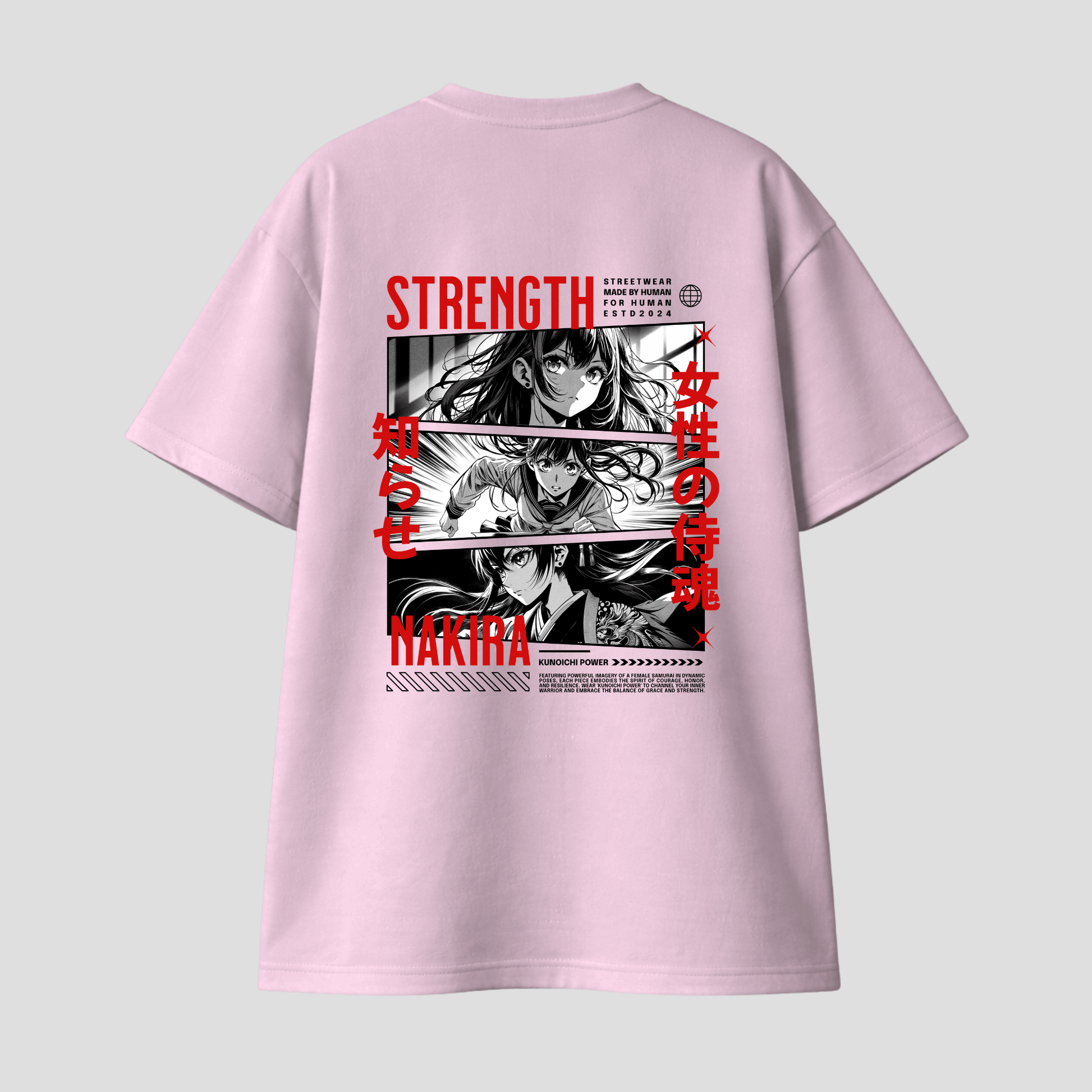 Oversize Premium Anime T-Shirt Nakira – Samurai Girl KrzR DruckZone