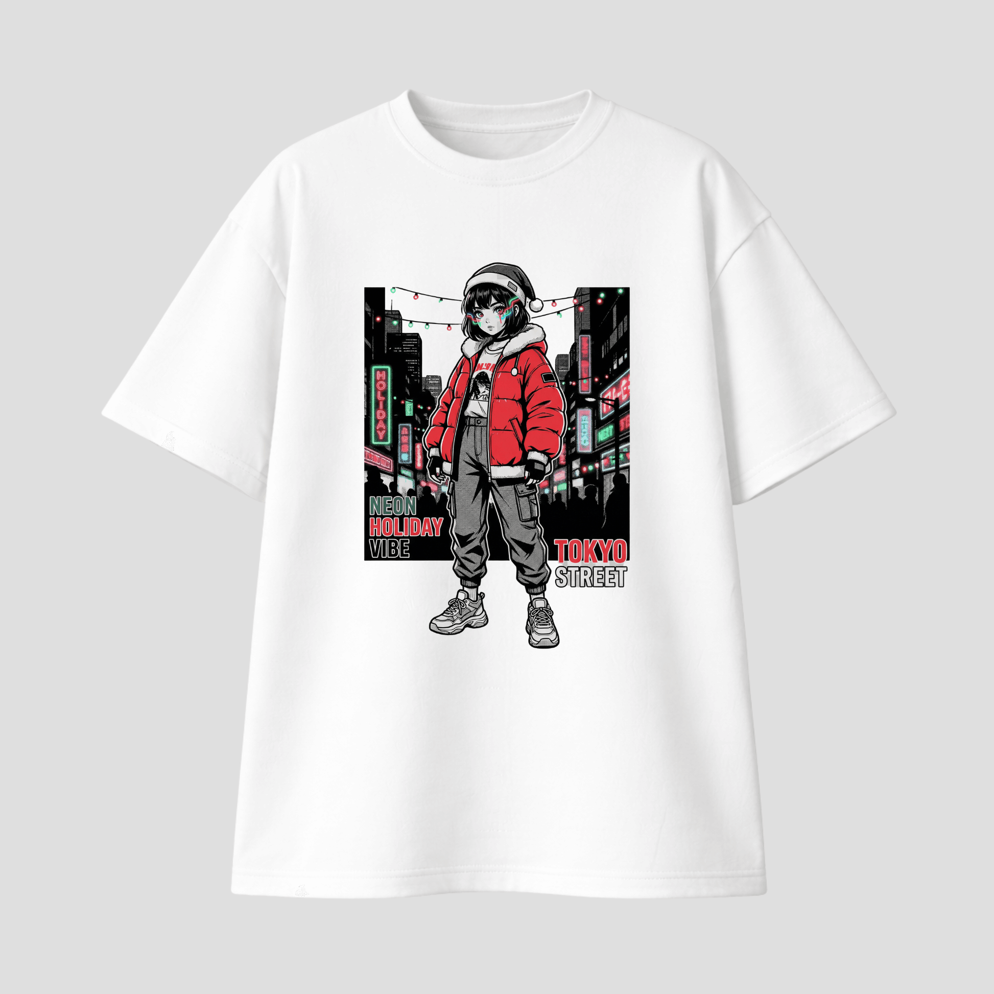 Oversize Premium T-Shirt - Tokyo Street Anime KrzR DruckZone