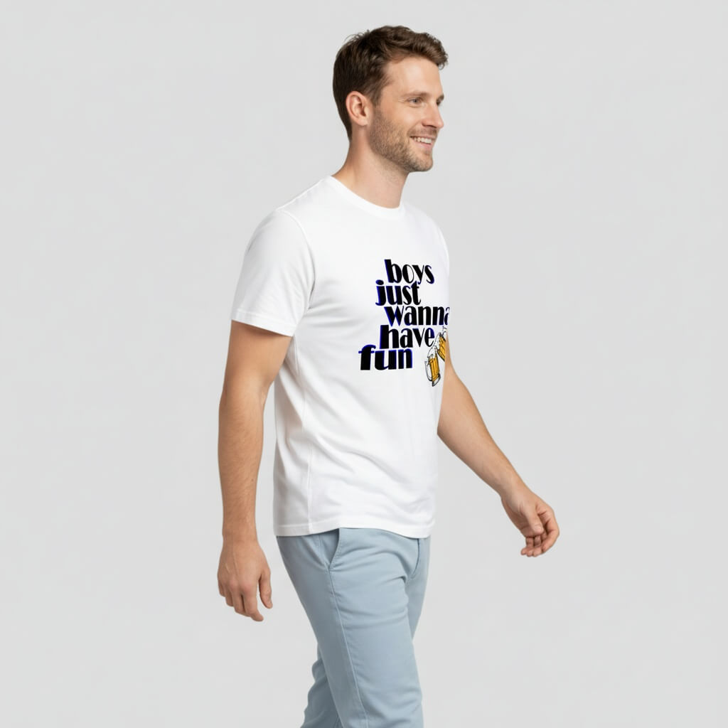 T-Shirt Boys just wanna have fun KrzR DruckZone