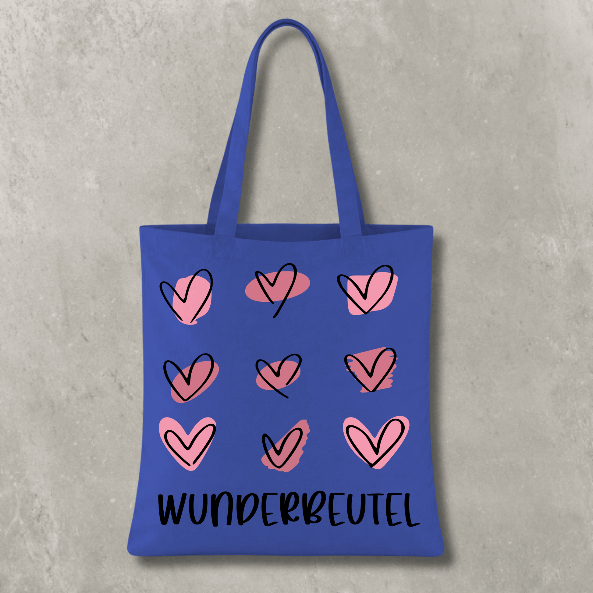 Stofftasche Wunderbeutel – Baumwolltasche mit Herzmotiv KrzR DruckZone