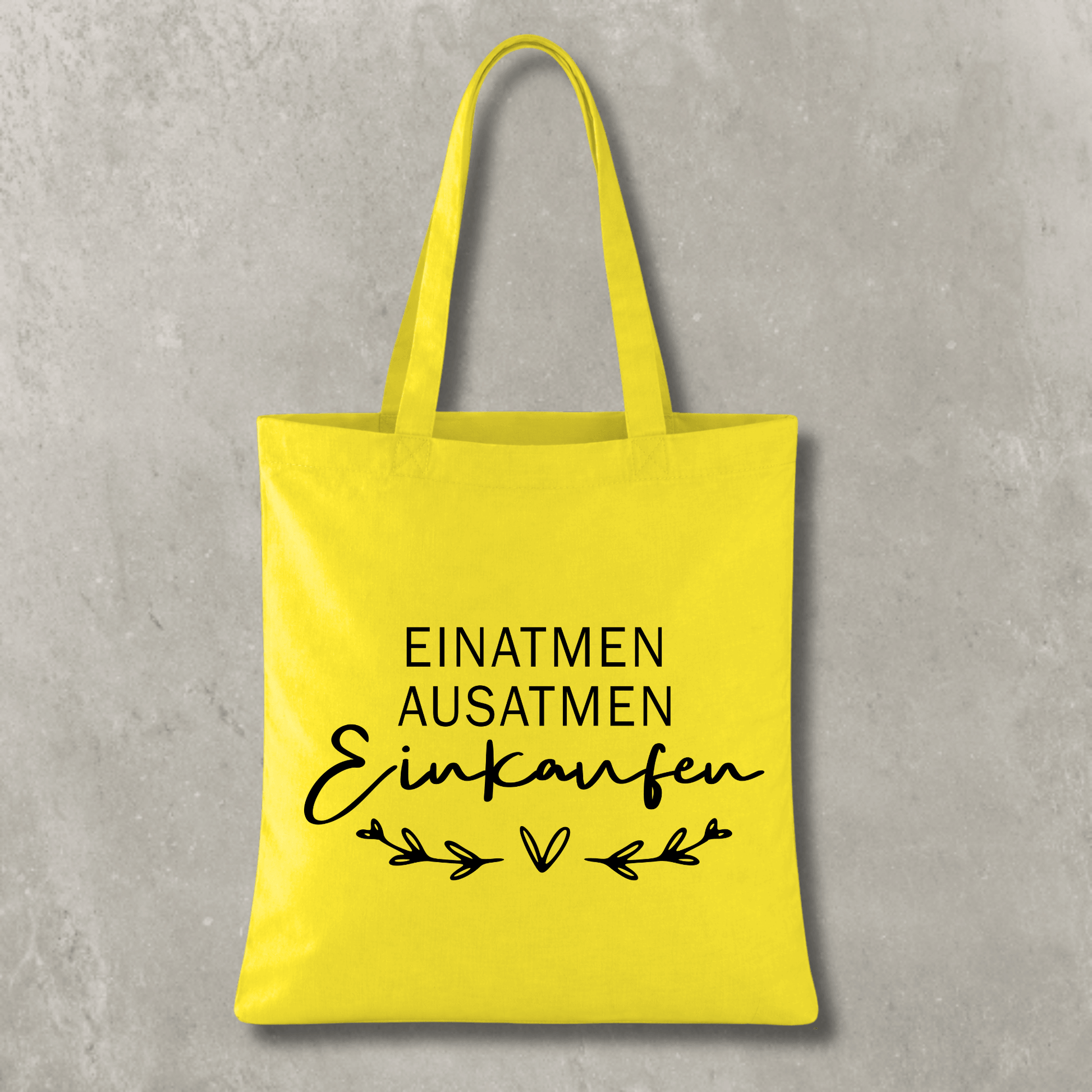 Stofftasche Einatmen Ausatmen Einkaufen KrzR DruckZone