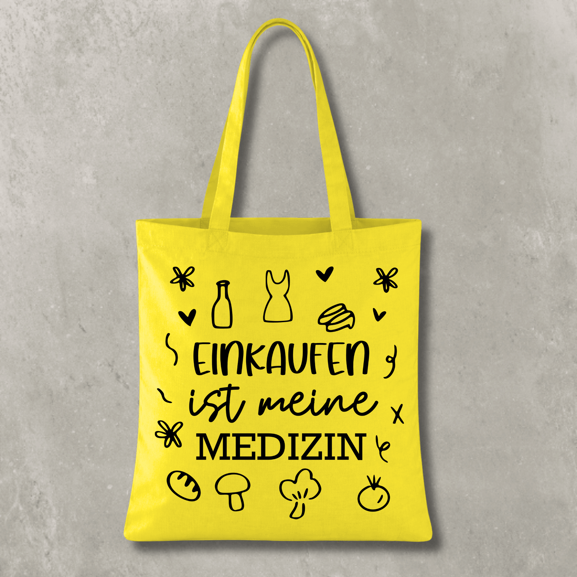 Stofftasche Einkaufen ist meine Medizin KrzR DruckZone