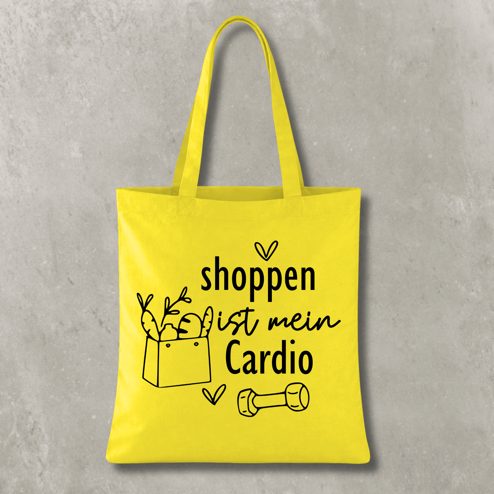 Stofftasche Shoppen ist mein Cardio KrzR DruckZone