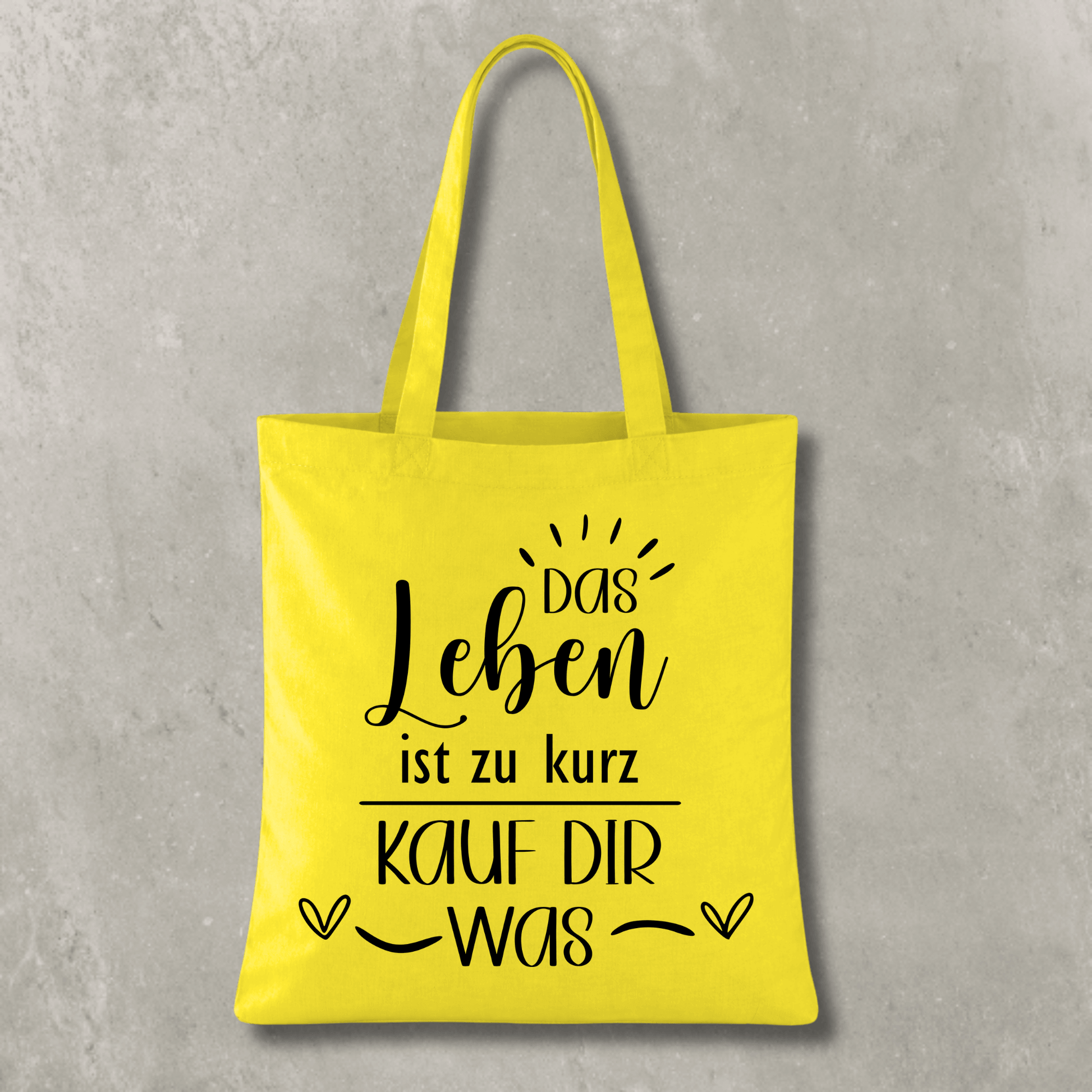 Stofftasche Das Leben ist zu kurz – kauf dir was KrzR DruckZone