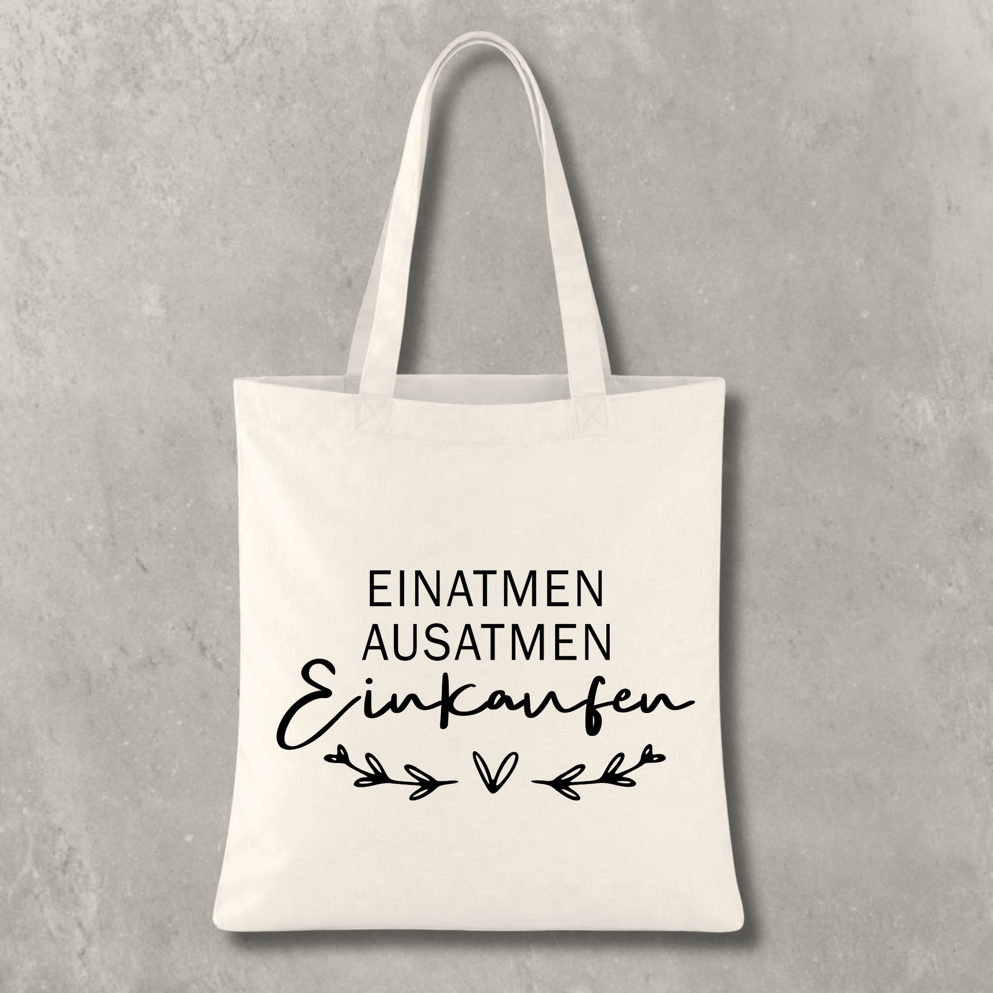 Stofftasche Einatmen Ausatmen Einkaufen KrzR DruckZone