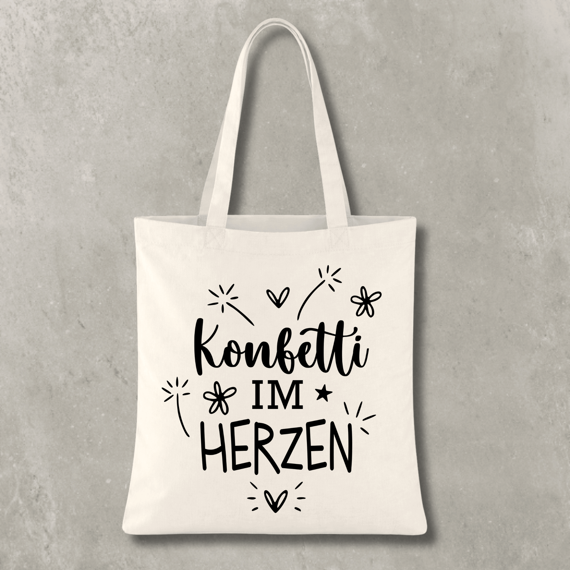 Stofftasche Konfetti im Herzen KrzR DruckZone