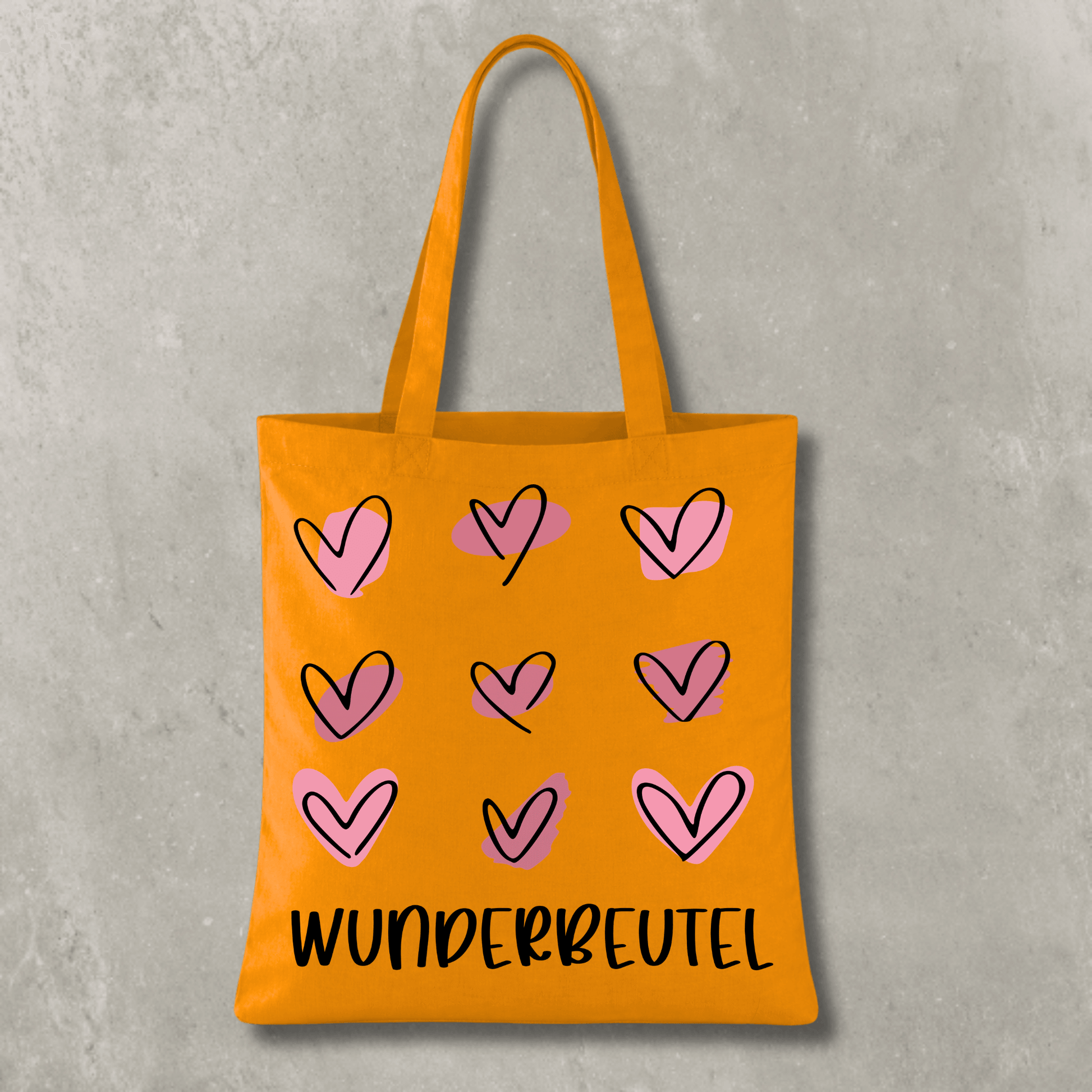 Stofftasche Wunderbeutel – Baumwolltasche mit Herzmotiv KrzR DruckZone