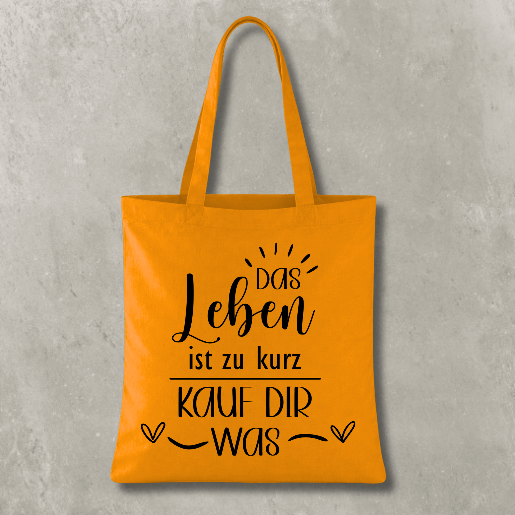 Stofftasche Das Leben ist zu kurz – kauf dir was KrzR DruckZone