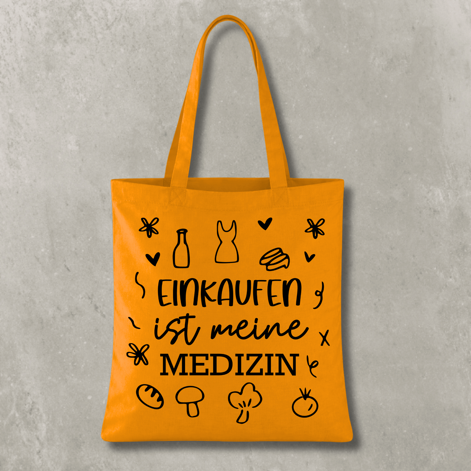 Stofftasche Einkaufen ist meine Medizin KrzR DruckZone