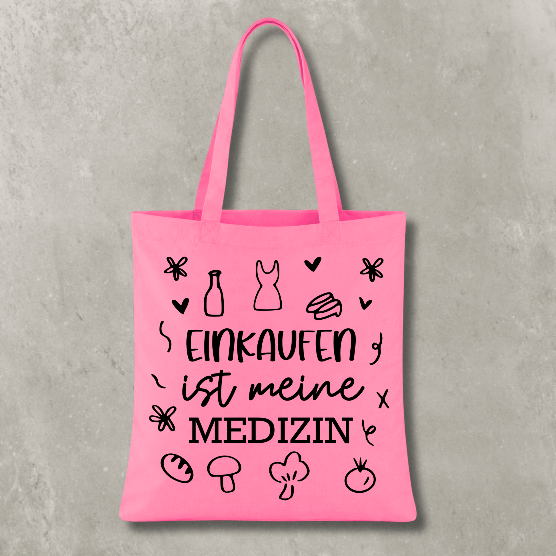 Stofftasche Einkaufen ist meine Medizin KrzR DruckZone