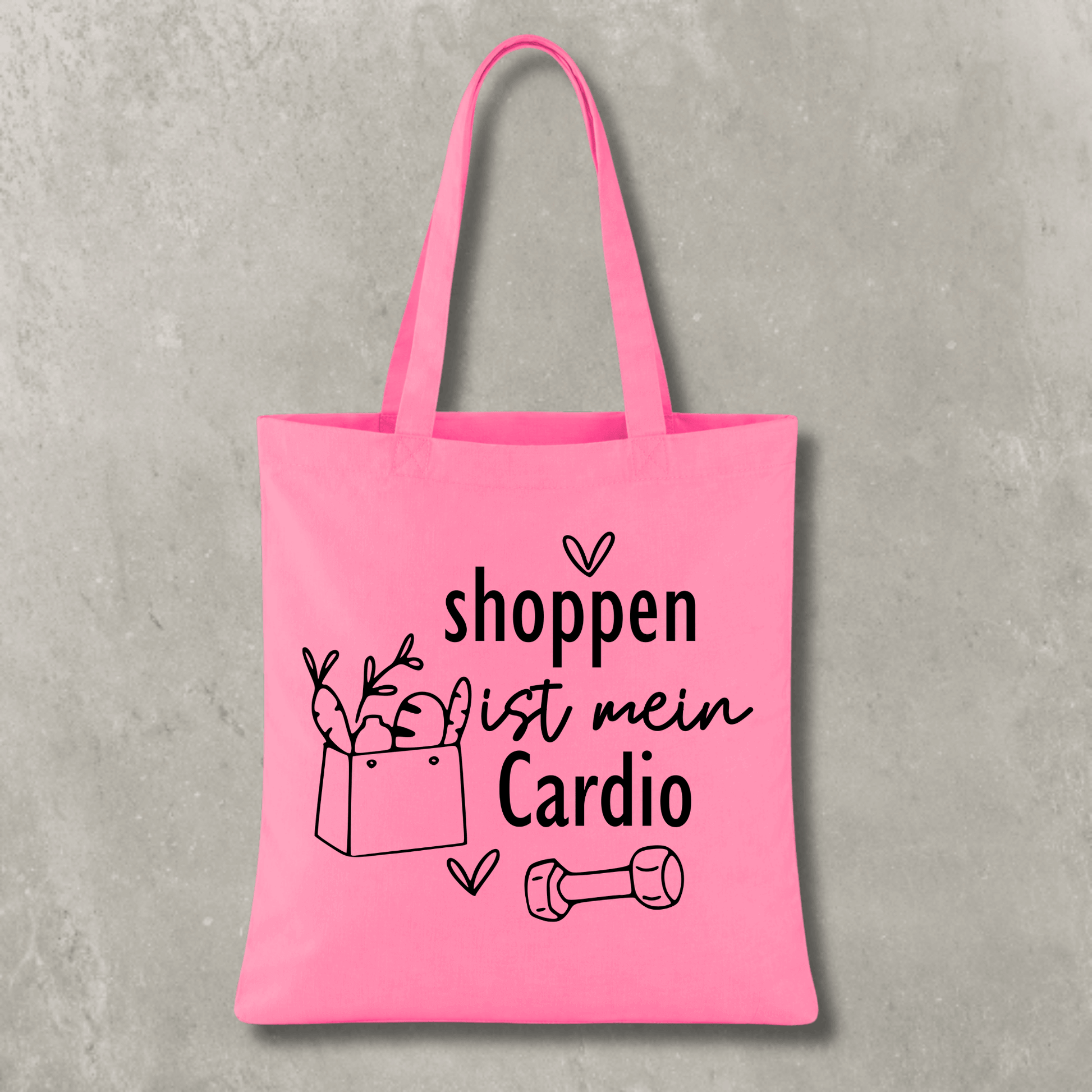 Stofftasche Shoppen ist mein Cardio KrzR DruckZone