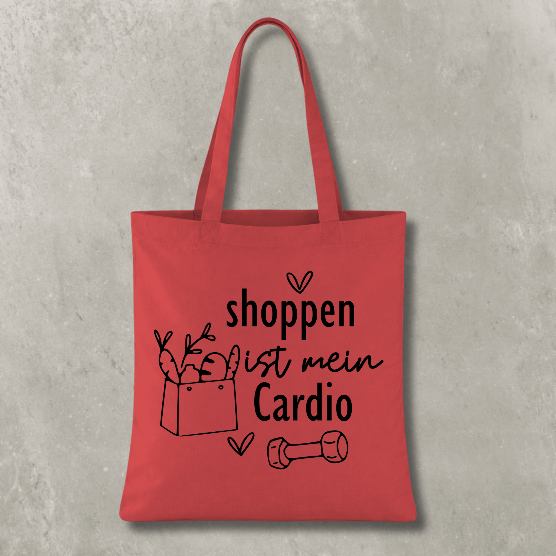 Stofftasche Shoppen ist mein Cardio KrzR DruckZone
