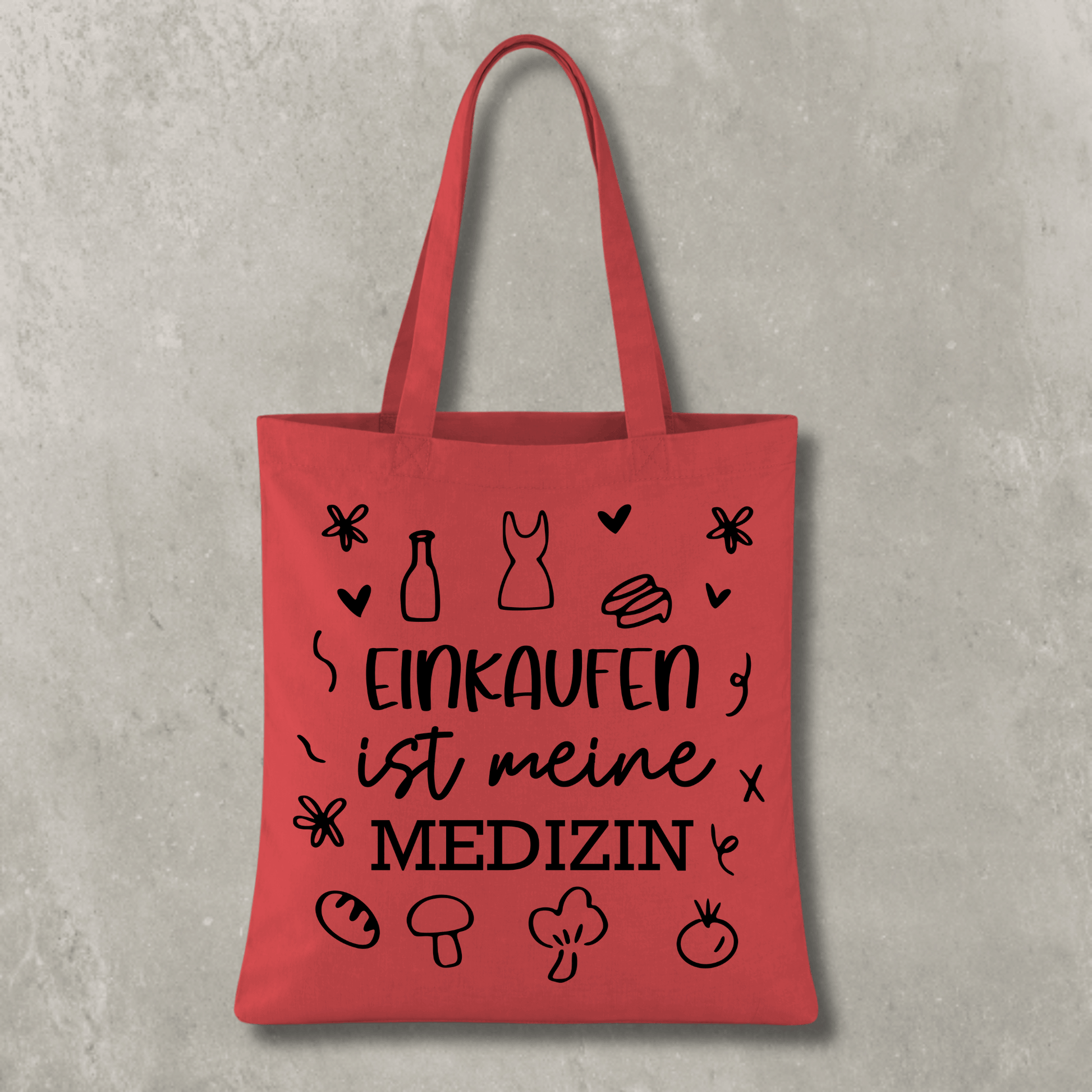 Stofftasche Einkaufen ist meine Medizin KrzR DruckZone