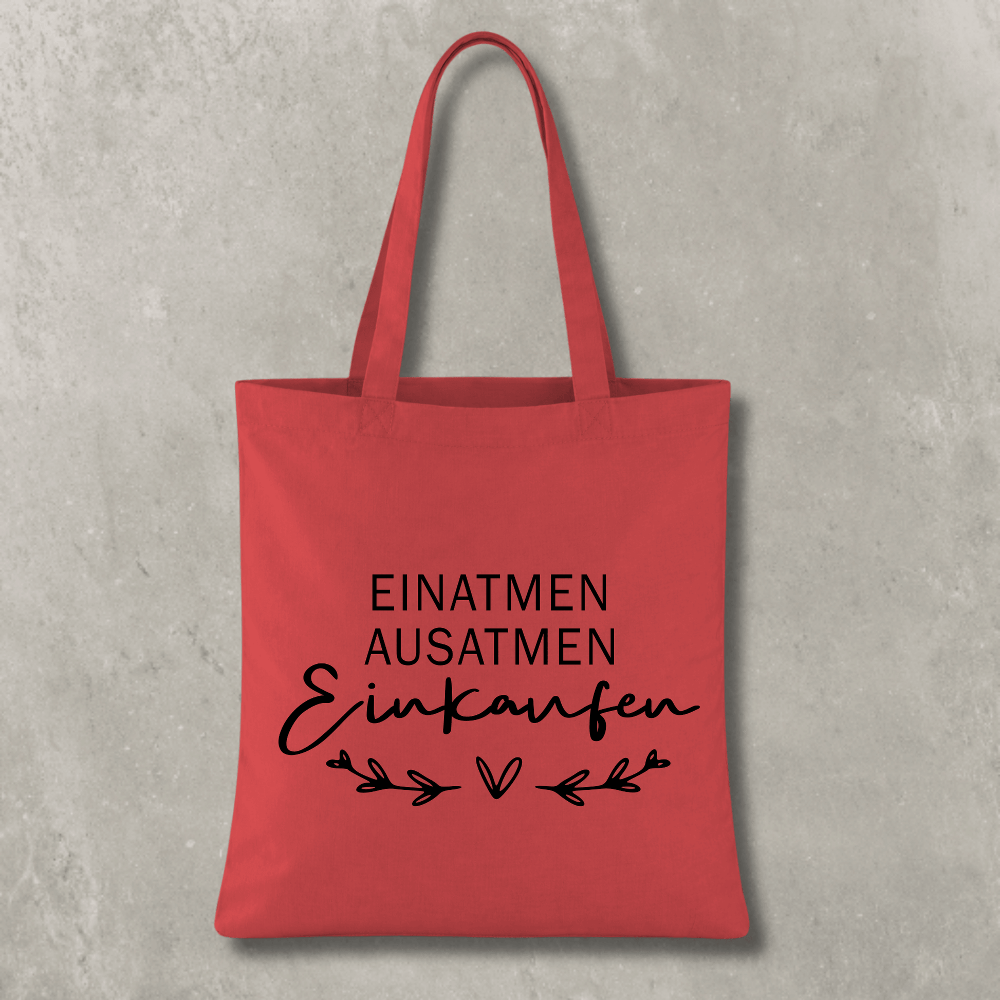 Stofftasche Einatmen Ausatmen Einkaufen KrzR DruckZone