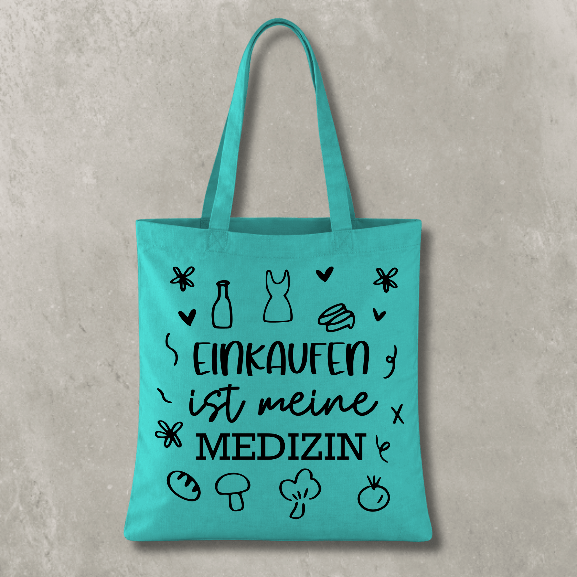 Stofftasche Einkaufen ist meine Medizin KrzR DruckZone