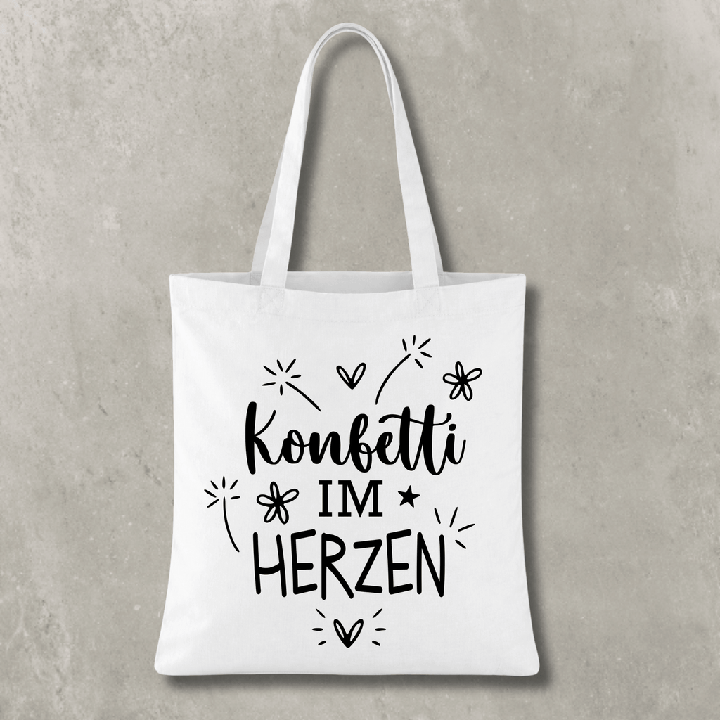 Stofftasche Konfetti im Herzen KrzR DruckZone