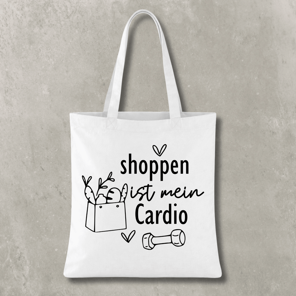 Stofftasche Shoppen ist mein Cardio KrzR DruckZone