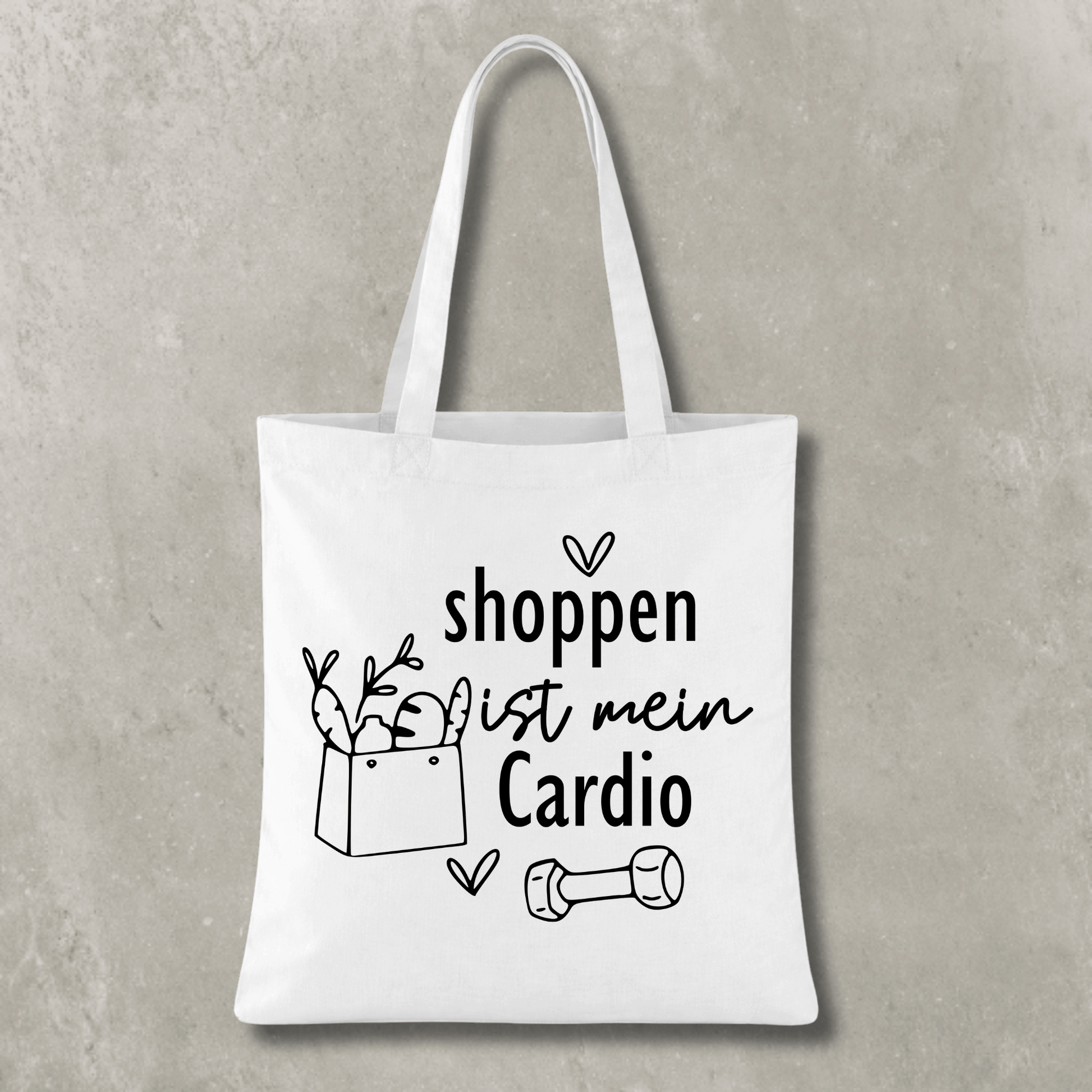 Stofftasche Shoppen ist mein Cardio KrzR DruckZone