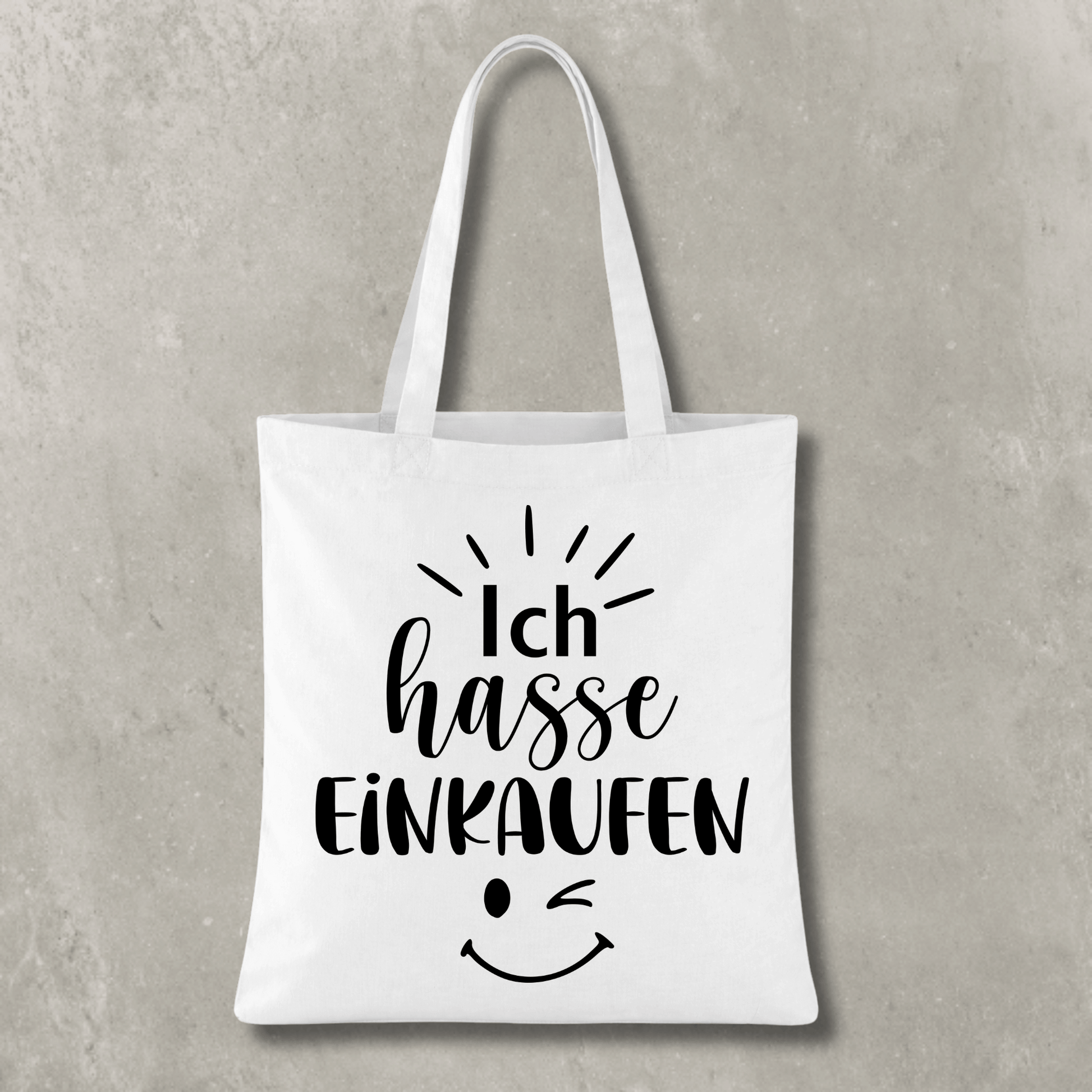 Stofftasche Ich hasse Einkaufen KrzR DruckZone