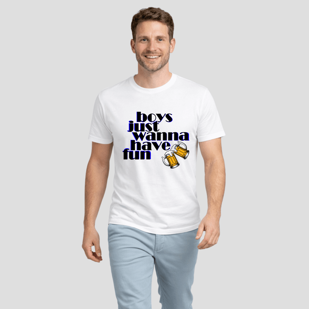 T-Shirt Boys just wanna have fun KrzR DruckZone