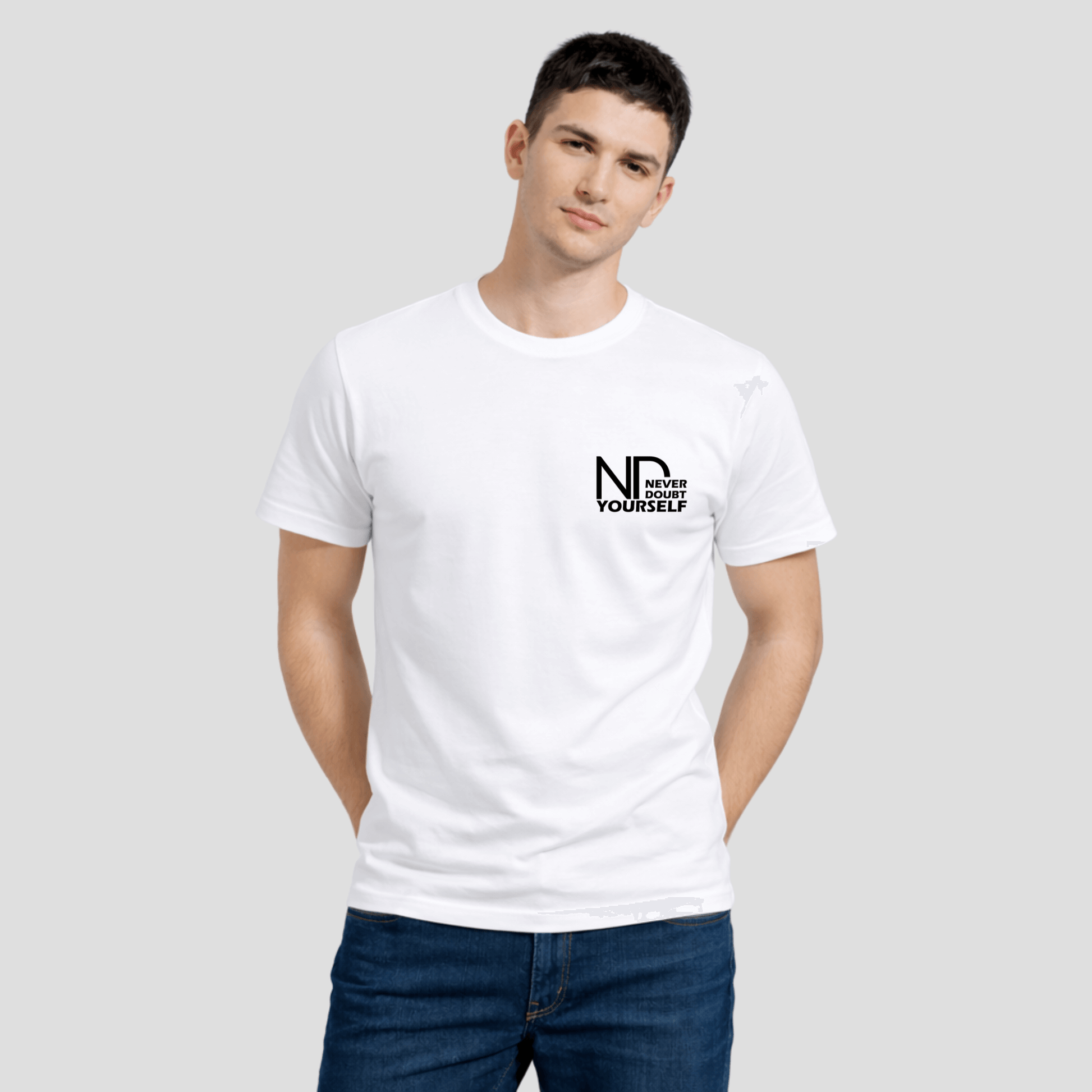 Premium T-Shirt „Never Doubt Yourself“ KrzR DruckZone