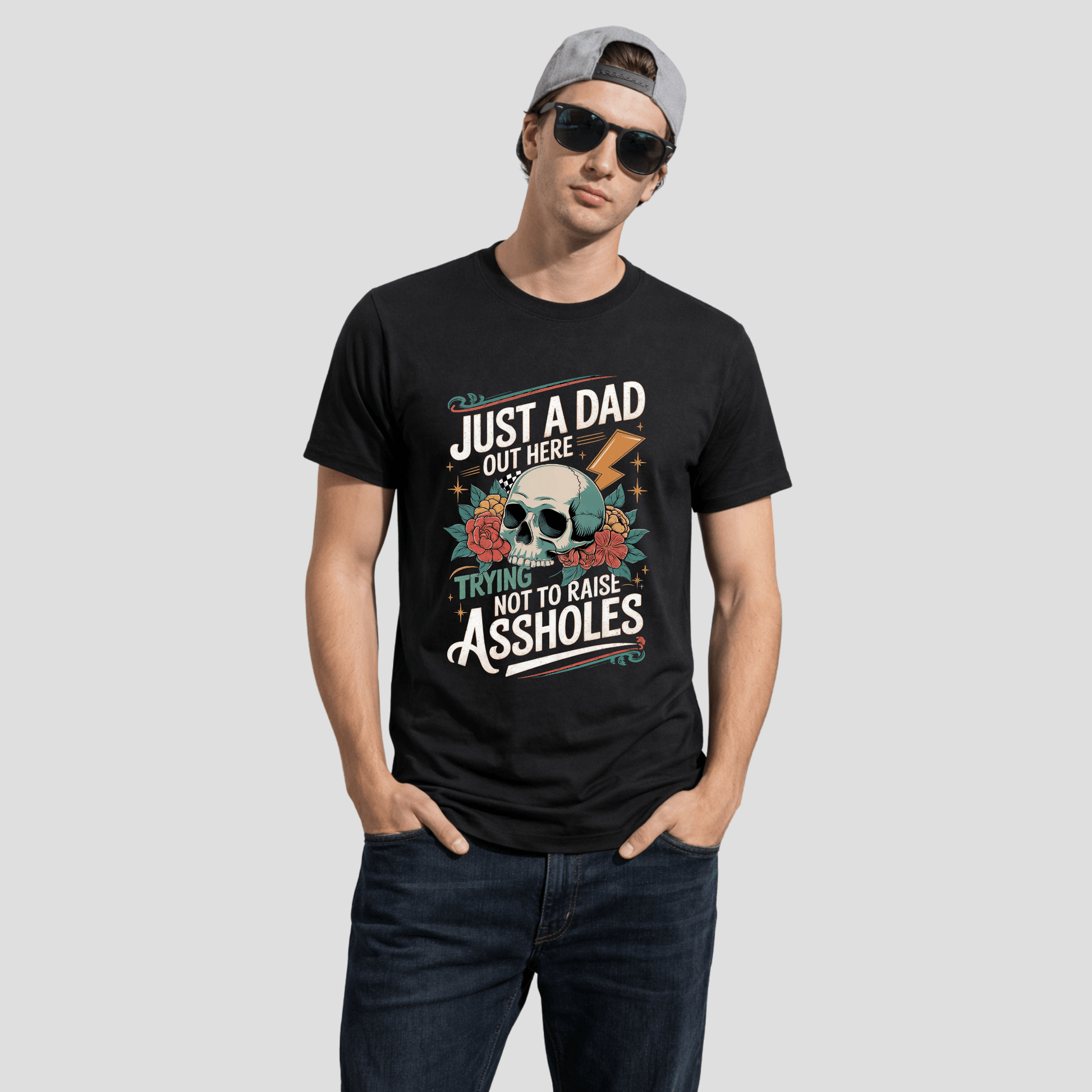 Premium T-Shirt Just Dad KrzR DruckZone