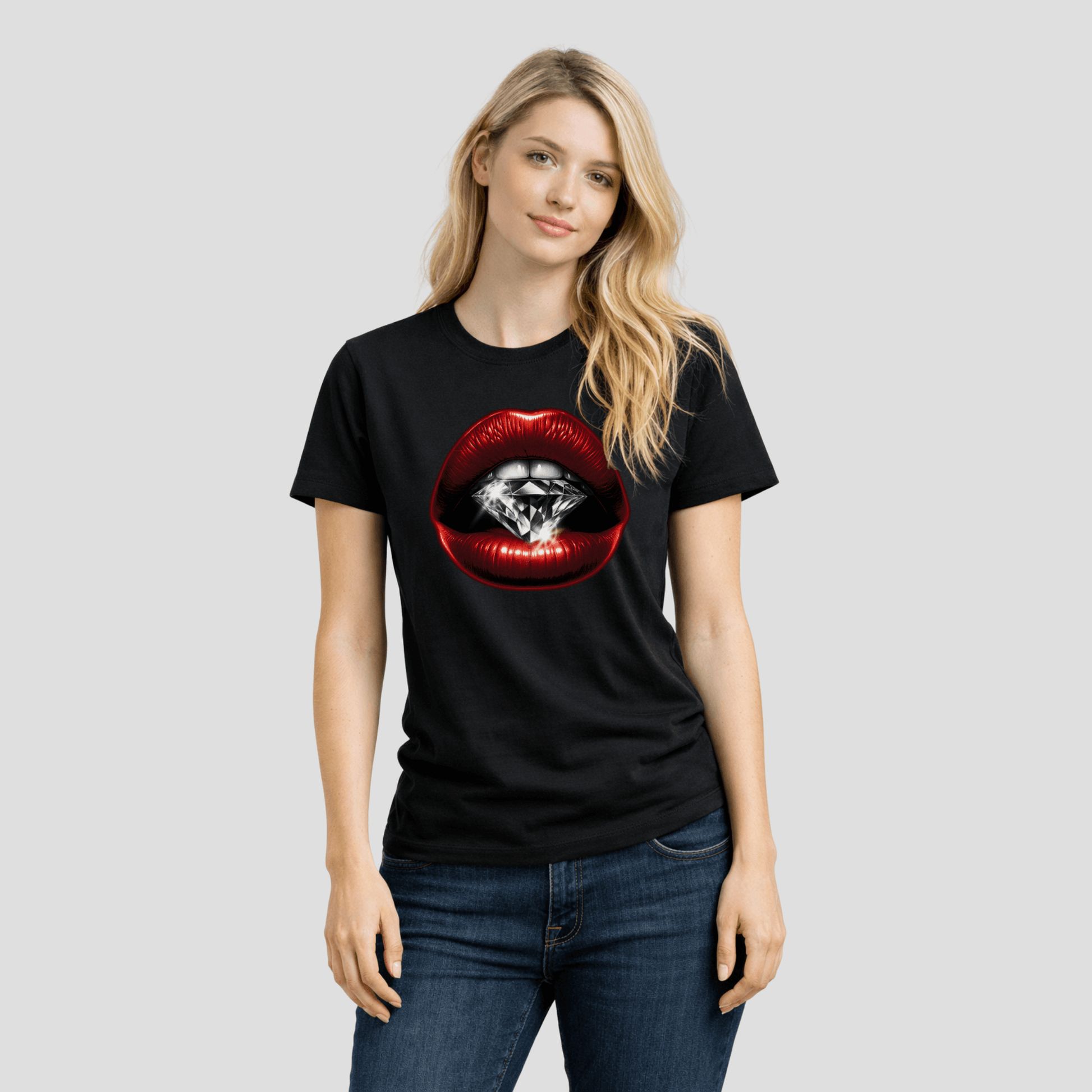 T-Shirt Lippen Diamant KrzR DruckZone