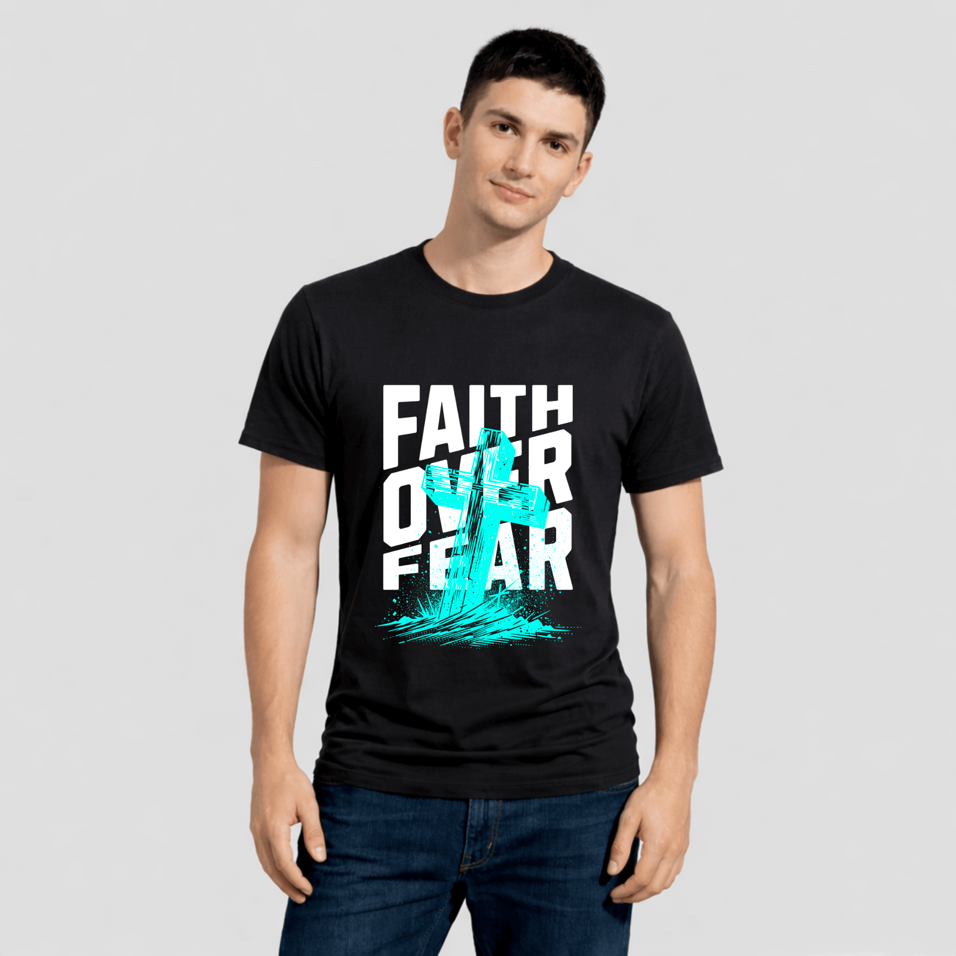 Premium T-Shirt Faith over Fear KrzR DruckZone