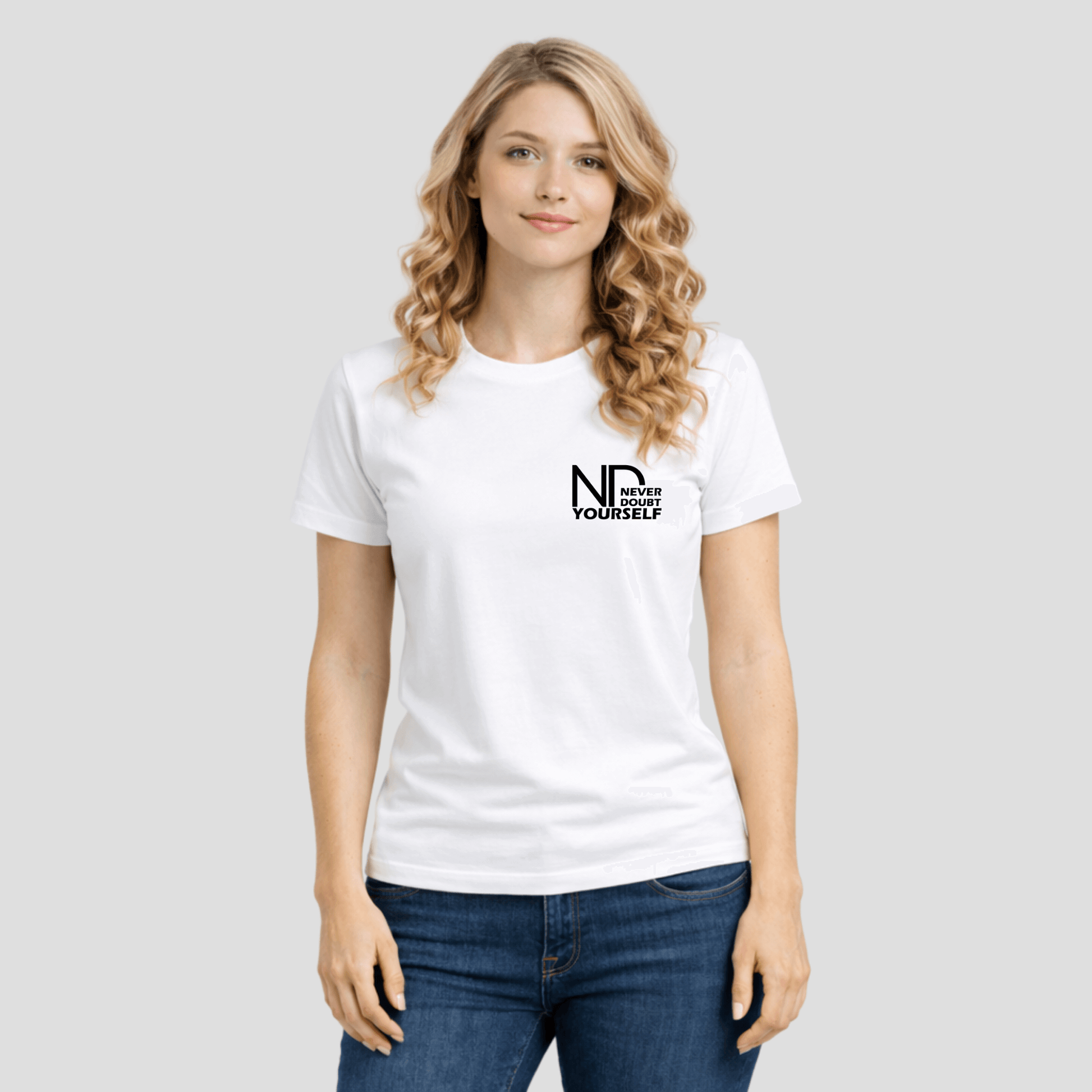 Premium T-Shirt „Never Doubt Yourself“ KrzR DruckZone