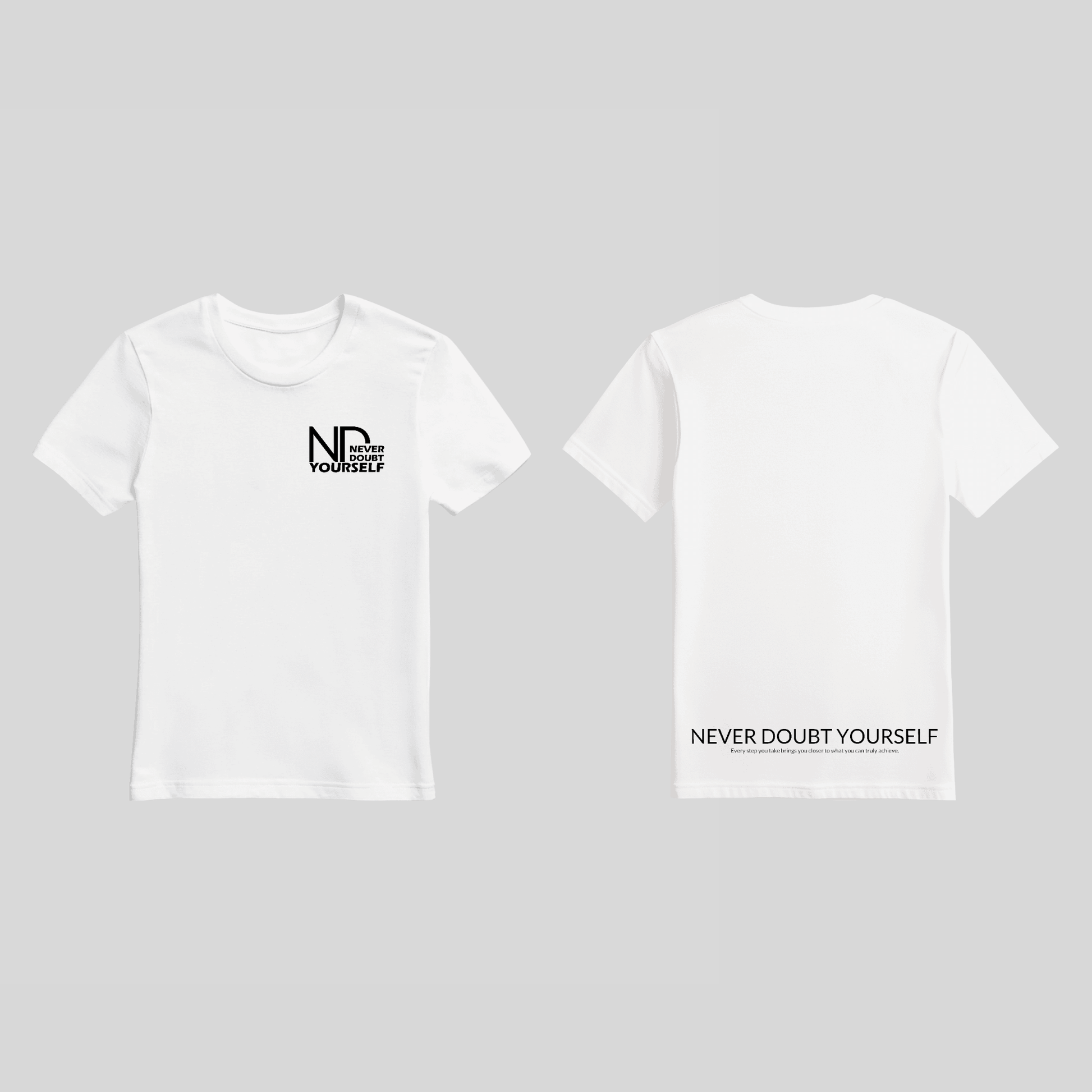 Premium T-Shirt „Never Doubt Yourself“ KrzR DruckZone