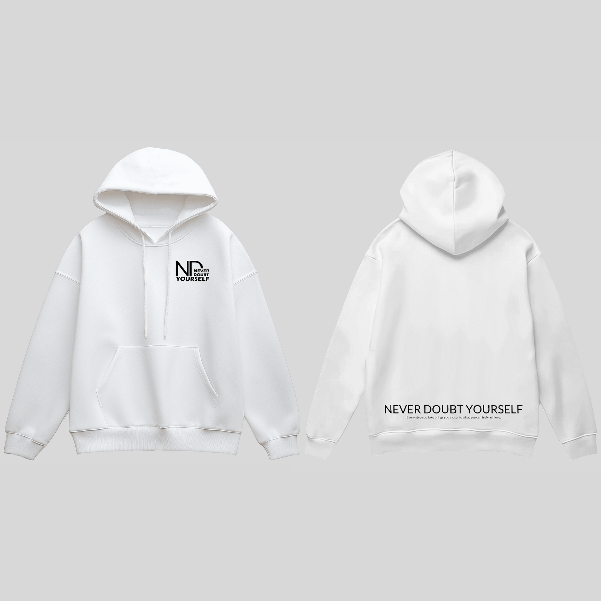 Premium Hoodie ‚Never Doubt Yourself‘ KrzR DruckZone