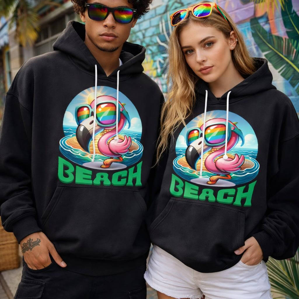 Premium Hoodie Flamingo KrzR DruckZone