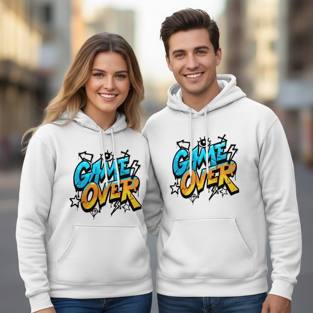 Premium Hoodie Game Over KrzR DruckZone